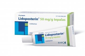 LIDOPOSTERIN 50 mg/g tepalas, 25 g