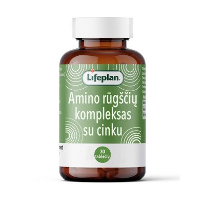 LIFEPLAN, amino rūgščių kompleksas su cinku, 30 tablečių