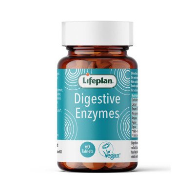 LIFEPLAN DIGESTIVE ENZYMES, augaliniai fermentai, tabletės N60