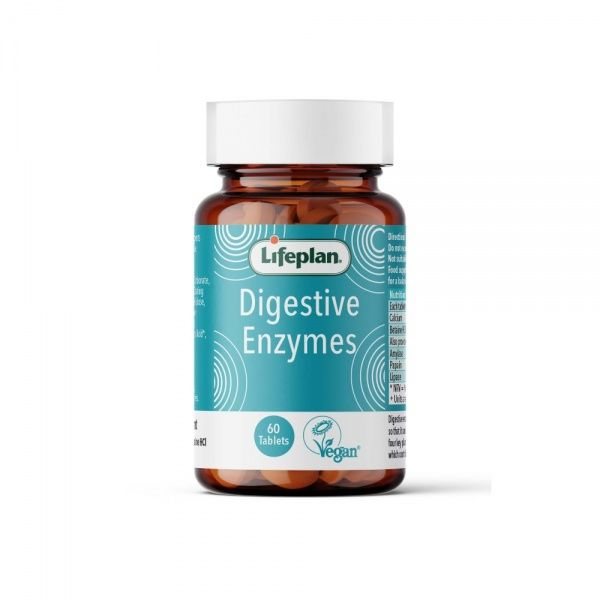 LIFEPLAN maisto papildas augaliniai fermentai DIGESTIVE ENZYMES, 60 tab.
