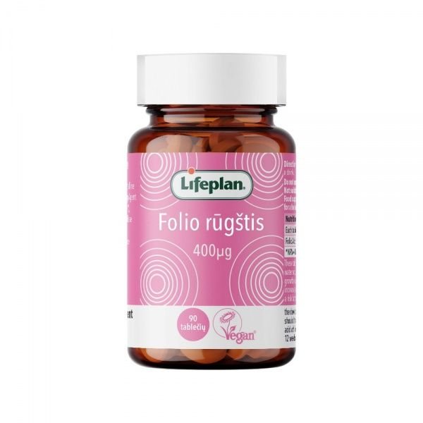 LIFEPLAN maisto papildas FOLIC ACID 400 mcg, 90 tab.