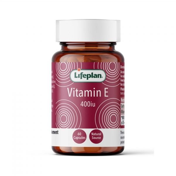 LIFEPLAN maisto papildas VITAMIN E 400 IU, 60 kaps.
