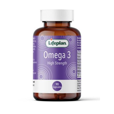 LIFEPLAN OMEGA-3 HI-STRENGHT, 1000 mg, 90 kapsulių