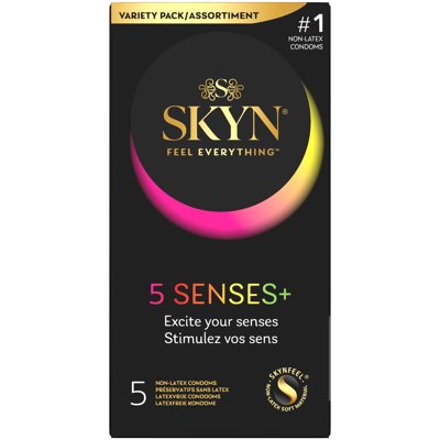 LIFESTYLES SKYN 5 SENSES, prezervatyvai, 5 vnt