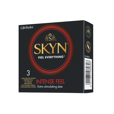 LIFESTYLES SKYN INTENSE FEEL, prezervatyvai, 3 vnt