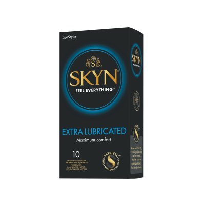 LIFESTYLES SKYN prezervatyvai Extra Lube N10