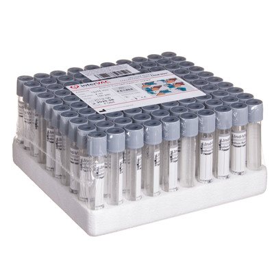 Lind-Vac mėgintuvėlis gliukozei Na-fluoride K-Ox/, 100 vnt., 4 ml