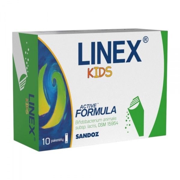 LINEX maisto papildas milteliais KIDS, 10 pak.