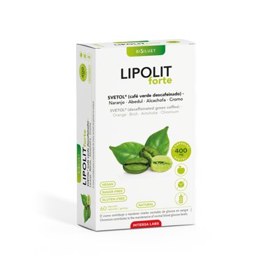 LIPOLIT FORTE, gliukozės ir svorio kontrolei, 60 augalinių kapsulių