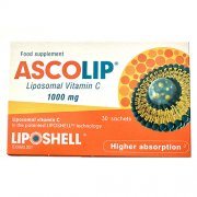 Liposominis vitaminas C, ASCOLIP 1000 mg, gelis pakeliuose, 30 vnt