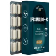 Liposominis vitaminas D3+K2 BIOFARMACIJA CAPS 4000 IU + 70 µg, 30 kaps.