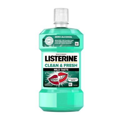 LISTERINE CLEAN & FRESH, burnos skalavimo skystis, 500 ml