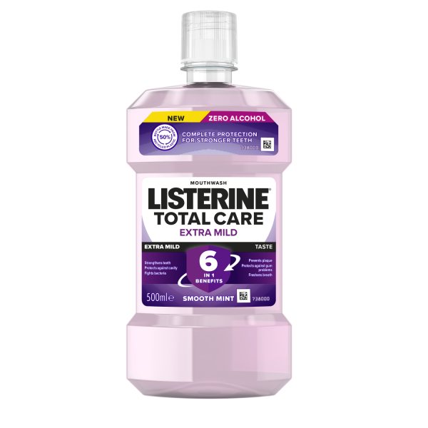 LISTERINE burnos skalavimo skystis TOTAL CARE EXTRA MILD, 500 ml
