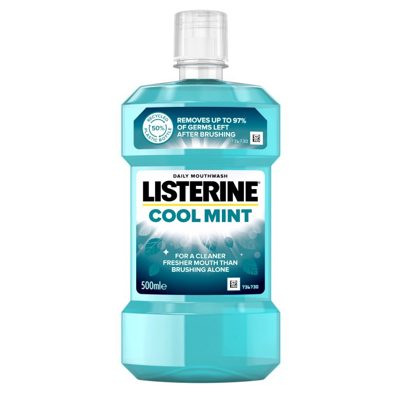 LISTERINE Coolmint burnos skalavimo skystis, 500ml, 500 ml