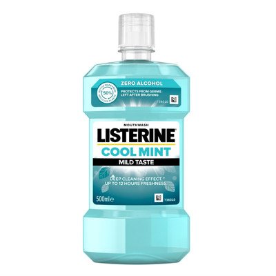 LISTERINE COOLMINT MILD TASTE, burnos skalavimo skystis, 500 ml