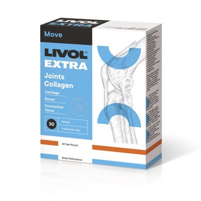 LIVOL EXTRA JOINTS COLLAGEN, 30 tablečių
