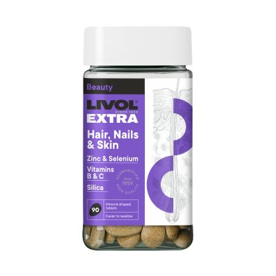 LIVOL EXTRA tabletės HAIR, NAIL, SKIN, N90