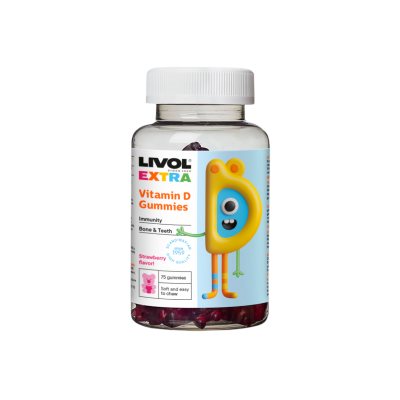 LIVOL EXTRA vitamino D3 guminukai N75