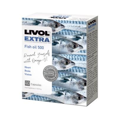 LIVOL EXTRA žuvų taukų kapsulės N40
