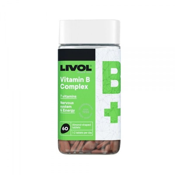 LIVOL maisto papildas VITAMIN B COMPLEX, 60 tab.