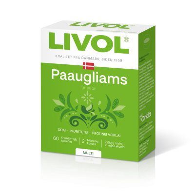 LIVOL MULTI kramtomosios tabletės Paaugliams, N60