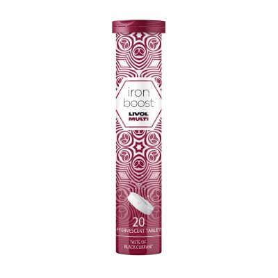 LIVOL MULTI šnypščiosios tabletės Iron boost N20