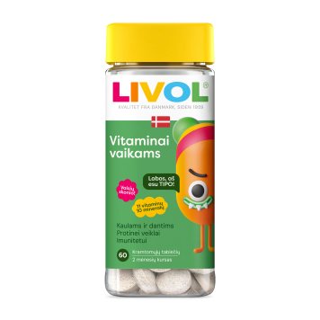 LIVOL Multi Vaikams vaisių skonio kramtomosios tabletės N60