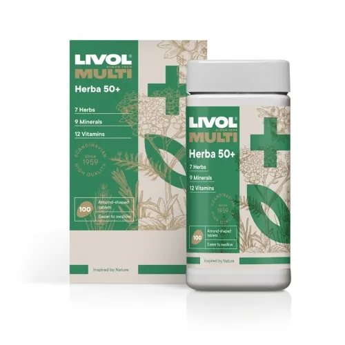 LIVOL MULTI vitaminai Herba 50+, 100 tabl.