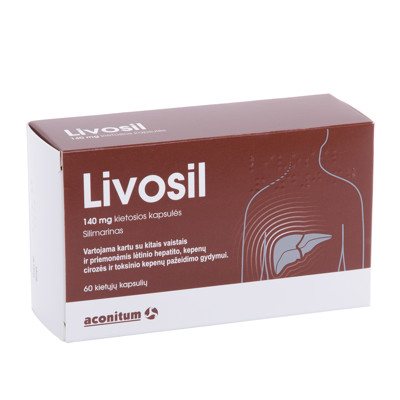 LIVOSIL, 140 mg, kietosios kapsulės, N60