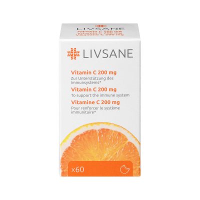 LIVSANE 200 mg Vitaminas C kramtomosios tabletės N60