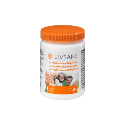 LIVSANE A-Z Multivitaminai 50+ tabletės N60