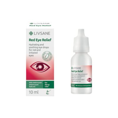 LIVSANE akių lašai RED EYE RELIEF, 10 ml
