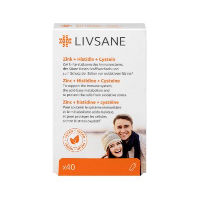 LIVSANE Cinkas + L-Histidinas + L-Cisteinas tabletės N40