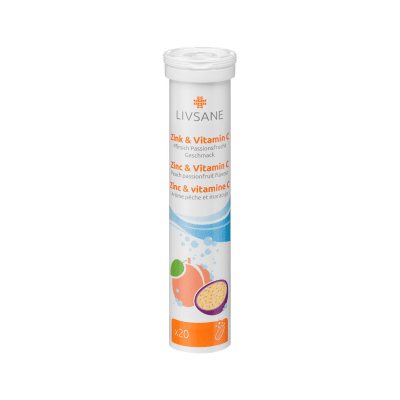 LIVSANE cinko ir Vitamino C šnypščiosios tabletės N20