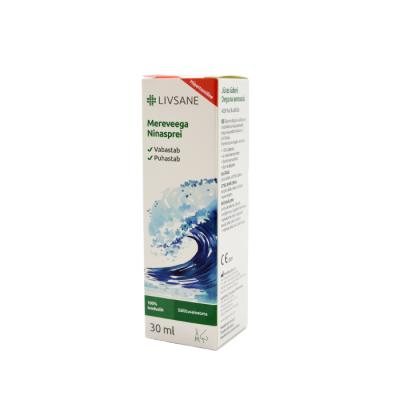 LIVSANE hipertoninis jūros vandens nosies purškalas, 30 ml