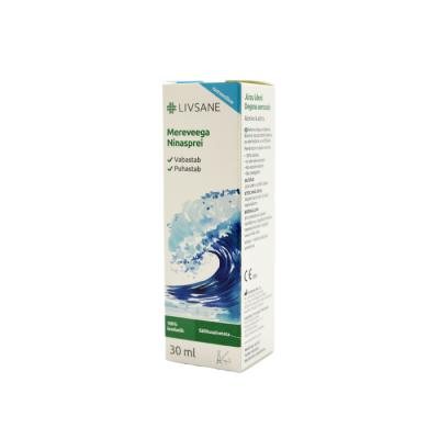 LIVSANE izotoninis jūros vandens nosies purškalas, 30 ml