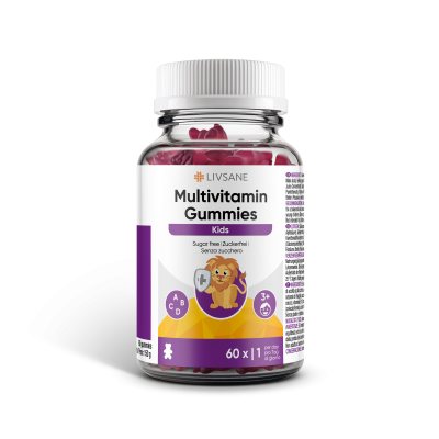 LIVSANE kids multivitaminai guminukai, N60