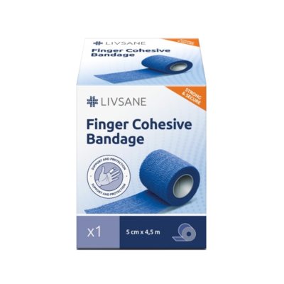 LIVSANE lipnusis pirštų tvarstis x 4,5 m, 5 cm