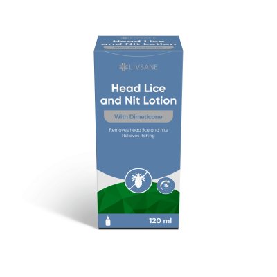 LIVSANE losjonas nuo utėlių ir glindų, 120 ml