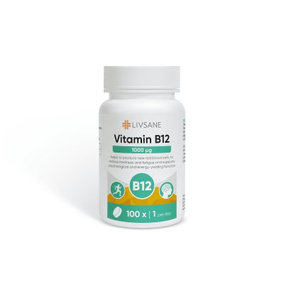 LIVSANE maisto papildas su vitaminu B12