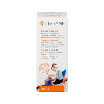 LIVSANE Omega-3 žuvų taukai, 200 ml