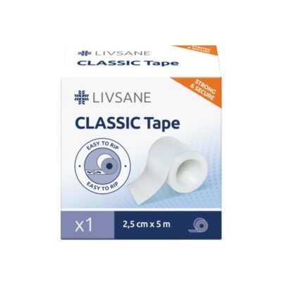 LIVSANE pleistras ritėje x 5 m, 2.5 cm