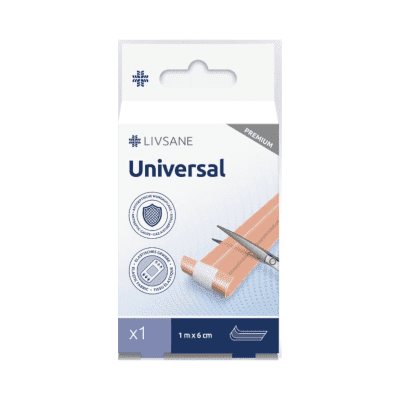 LIVSANE pleistro juostelė UNIVERSAL x 6 cm, 1 m
