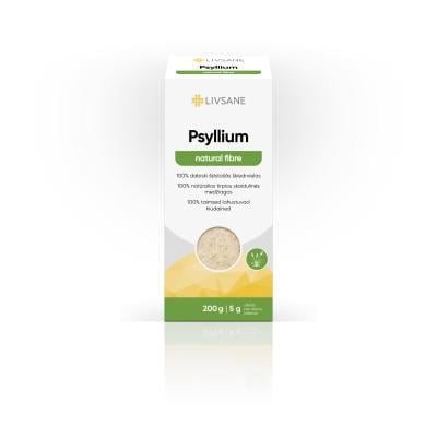 LIVSANE Psyllium, balkšvųjų gysločių sėklų luobelės, 200 g