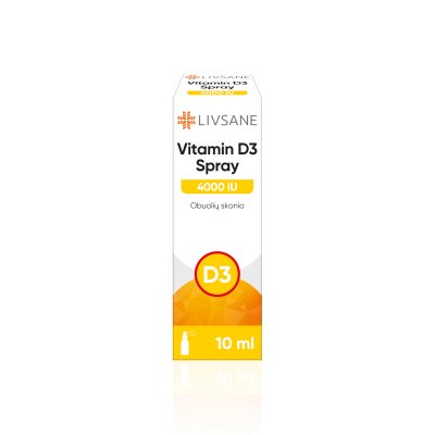 LIVSANE purškalas VITAMIN D3 4000IU, 10 ml