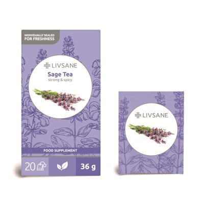 LIVSANE šalavijų arbata, N20, 1.8 g