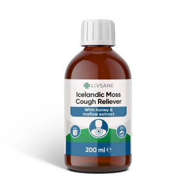 LIVSANE sirupas nuo kosulio su islandine kerpe, 200 ml
