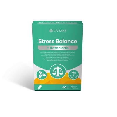 LIVSANE STRESS BALANCE + BOTANICALS kapsulės N60
