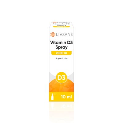 LIVSANE VITAMIN D3 2000IU purškalas, 10 ml