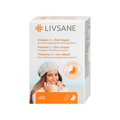 Livsane Vitaminas C + Cinkas tabletės N60